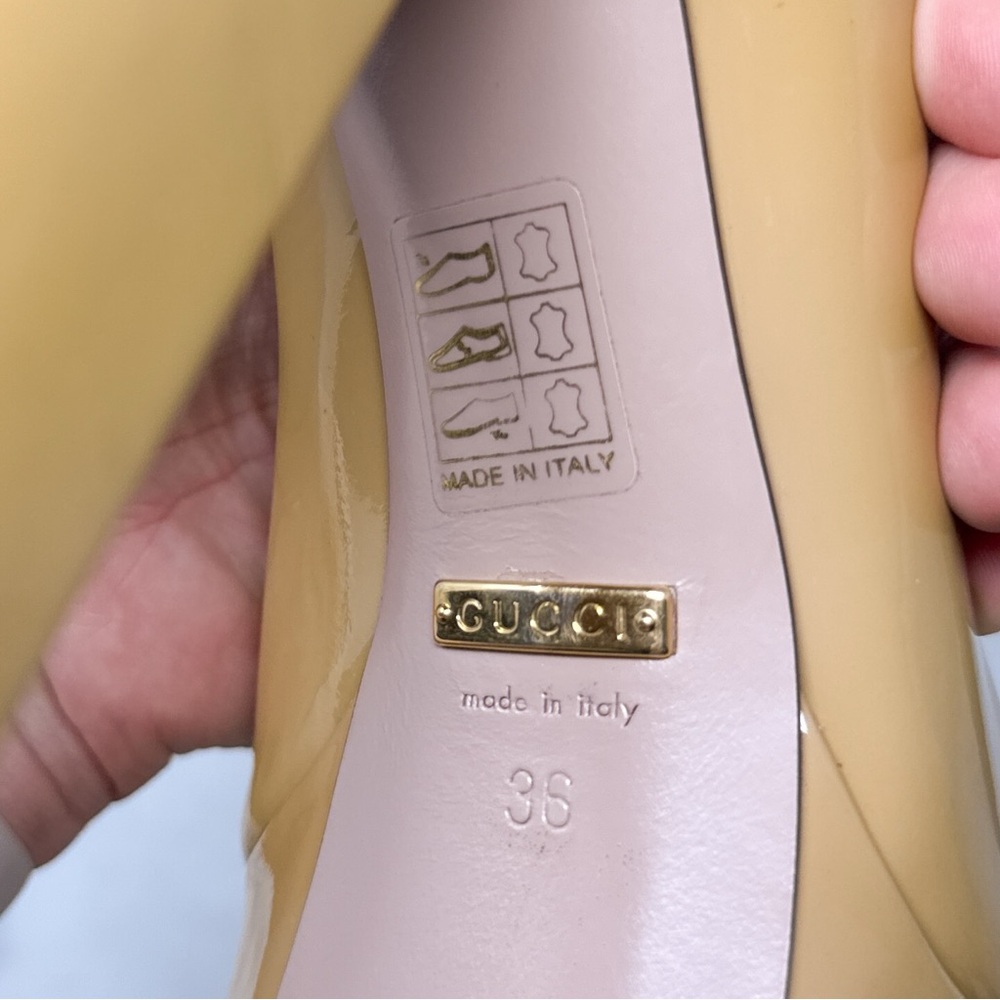 GUCCI Vintage Y2K Horsebit Patent Leather Platform Chunky Block Heel Pumps 36 - Picture 13 of 16